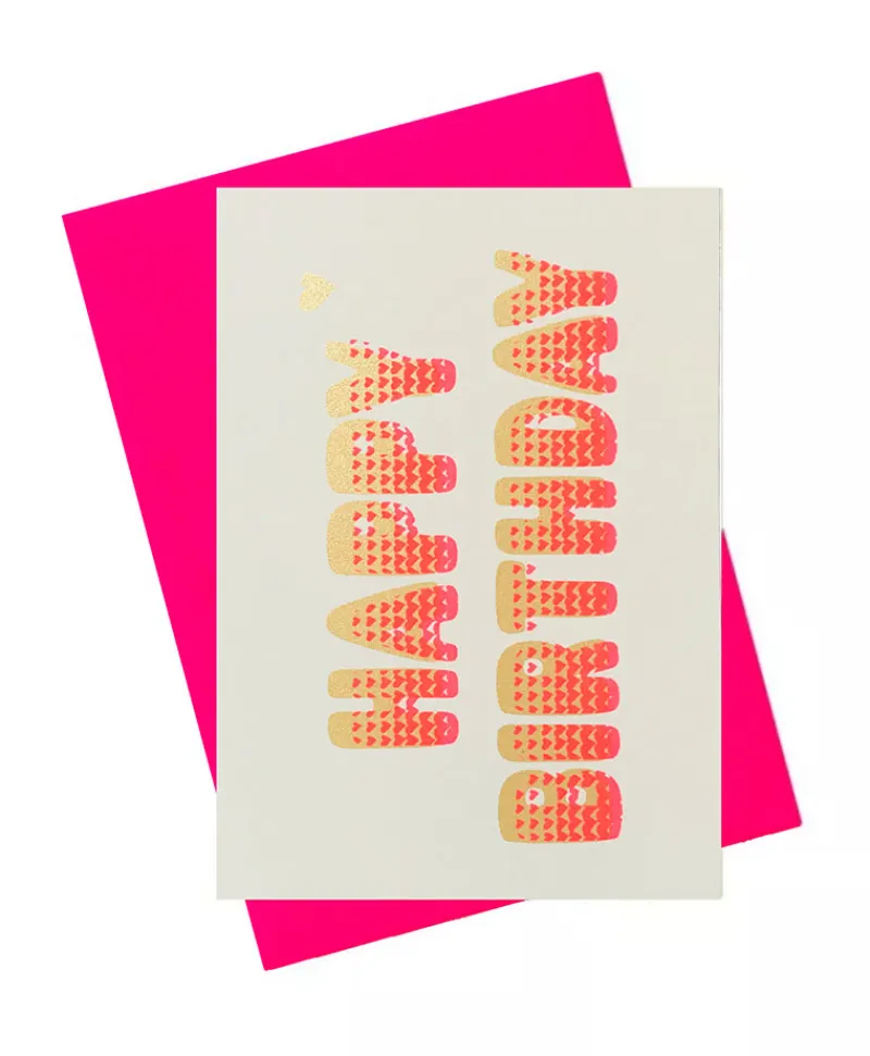 Pink Stories Papeterie|Handgefertigte Klappkarte "Happy Birthday"