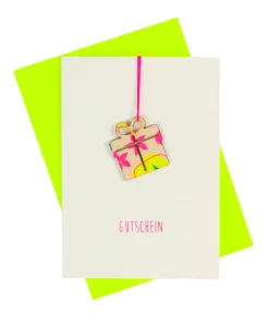 Pink Stories Papeterie|Handgefertigte Klappkarte "Gutschein"