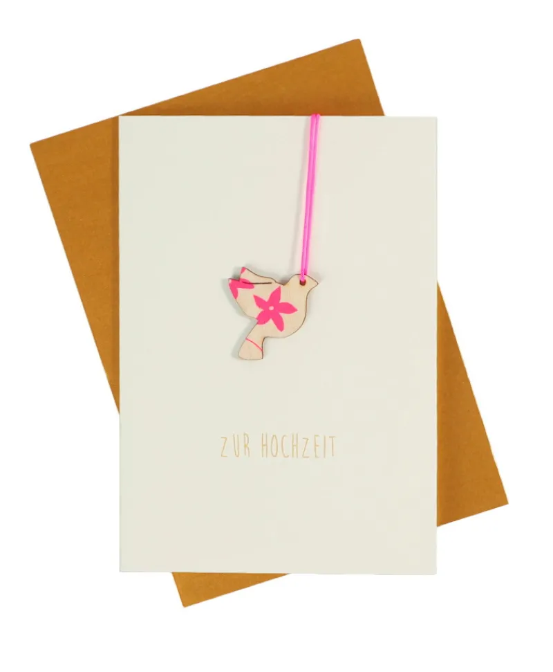 Pink Stories Papeterie|Handgefertigte Klappkarte "Zur Hochzeit"
