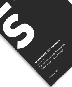 Fox & Poet Papeterie|Schreibtischzubehör|Immerwährender Geburtstagskalender Zeitlos