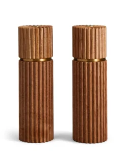 L'Objet Grillen|Grillen|Ionic Salz- und Pfeffermühle aus Eichenholz (2-teilig)