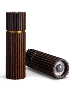 L'Objet Pfeffer Und Salz|Küchenutensilien|Ionic Salz- und Pfeffermühle aus Eichenholz (2-teilig)
