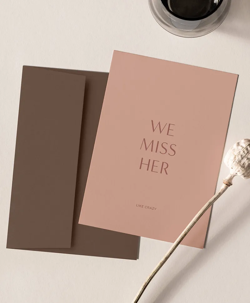 heartfelt paper & co Papeterie|Klappkarte Abschied "We Miss Her/Him"