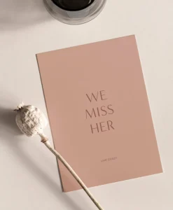 heartfelt paper & co Papeterie|Klappkarte Abschied "We Miss Her/Him"