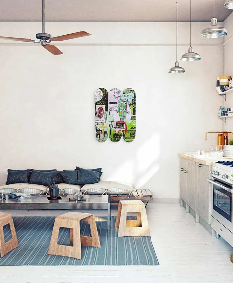 THE SKATEROOM Kunst Und Skulpturen|Kunstobjekt x Jean-Michel Basquiat