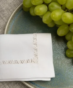 indradanush Tischwäsche|Servietten|Leinen Serviette doppelter Kreuzhohlsaum