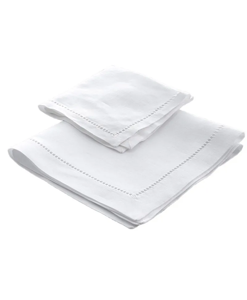 indradanush Servietten|Tischwäsche|Leinen Serviette mit Leiterhohlsaum