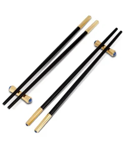 L'Objet Asiatische Küche|Besteck|Luxuriöse Essstäbchen aus Ebenholz (2 Paar)