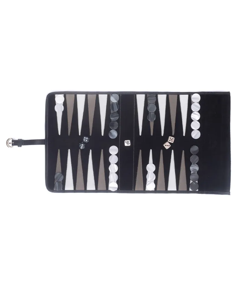 Hector Saxe Paris Reiseaccessoires|Spiele|Reise-Backgammon Victor aus Leder