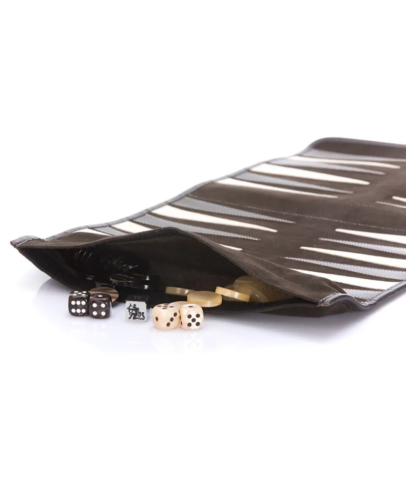 Hector Saxe Paris Reiseaccessoires|Spiele|Reise-Backgammon Victor aus Leder