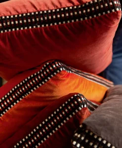 u00c9litis Kissen|Samtkissen Athena mit Paspelveredelung