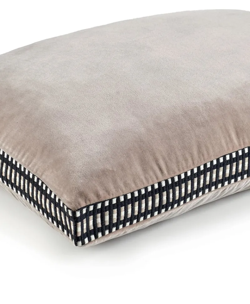 u00c9litis Kissen|Samtkissen Athena mit Paspelveredelung