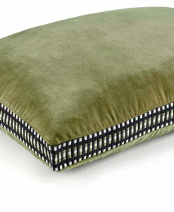 u00c9litis Kissen|Samtkissen Athena mit Paspelveredelung