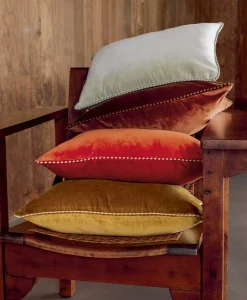 u00c9litis Kissen|Samtkissen Olympe mit Paspelveredelung