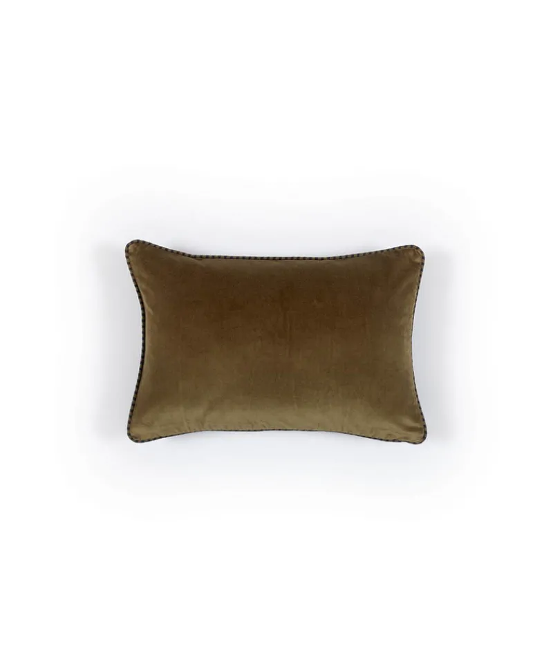 u00c9litis Kissen|Samtkissen Olympe mit Paspelveredelung