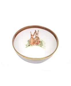 Sofina Porzellan Schalen|Schüsseln Und Schalen|Schale mit handbemaltem Ostermotiv-Hasen Rücken an Rücken