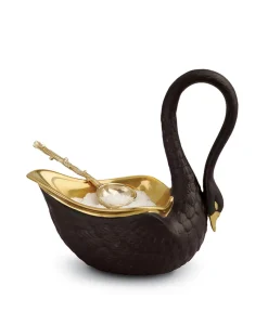 L'Objet Schalen|Pfeffer Und Salz|Schwan Salzschale mit Löffel