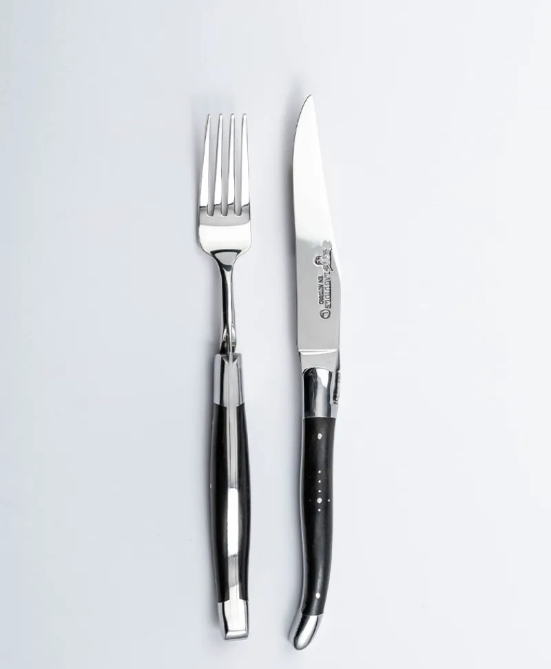 Laguiole en Aubrac Messer|Besteck|Steakmesser und Gabel-Set