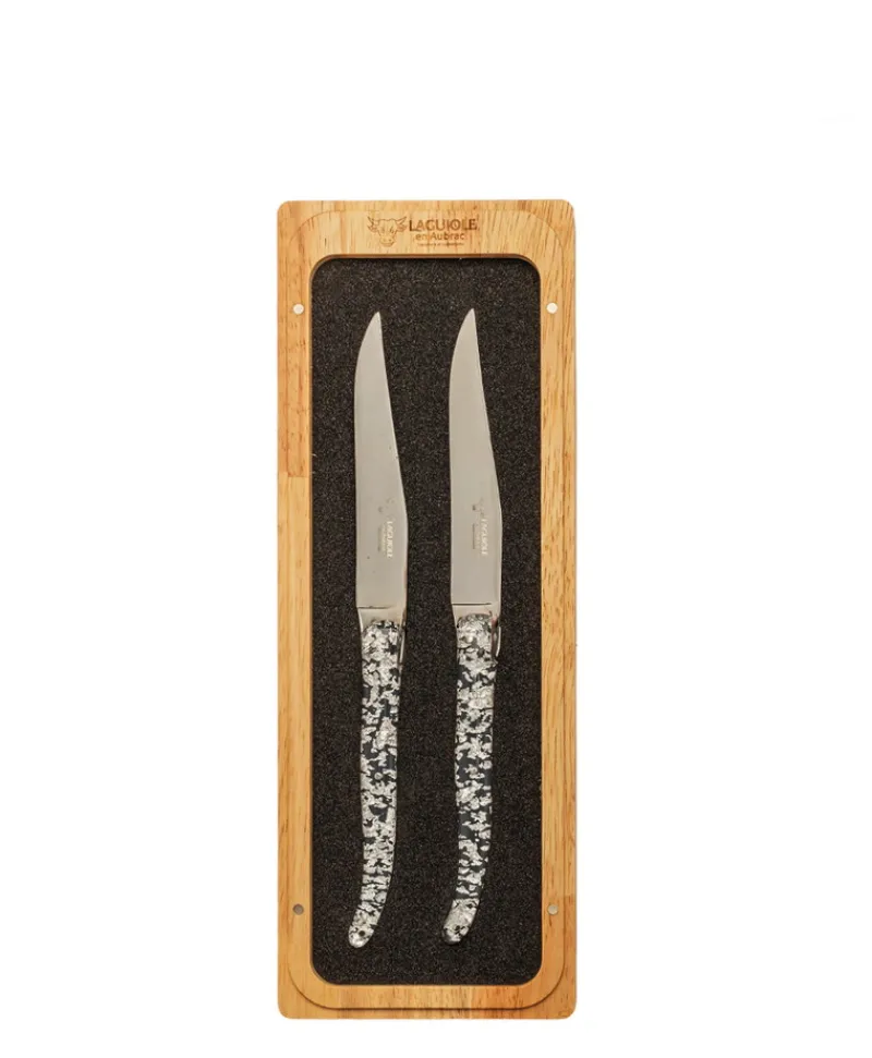 Laguiole en Aubrac Messer|Besteck|Steakmesser-Set Pailletten