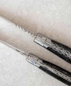 Laguiole en Aubrac Messer|Besteck|Taschenmesser "Karbon mit Farbreflexen"