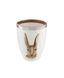 Sofina Porzellan Edles Handwerk|Vasen|Vase mit handbemalten Ostermotiv Hasenkopf und Platinrand