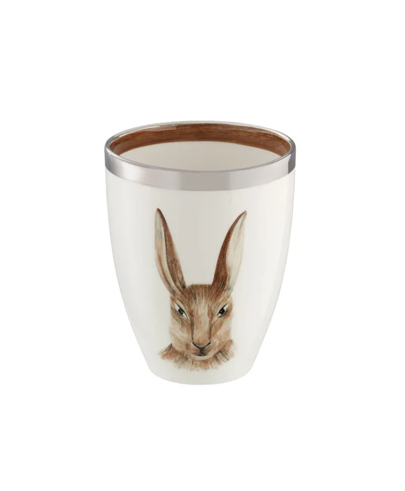 Sofina Porzellan Vasen|Vase mit handbemalten Ostermotiv Schaf mit Farb-, und Goldrand