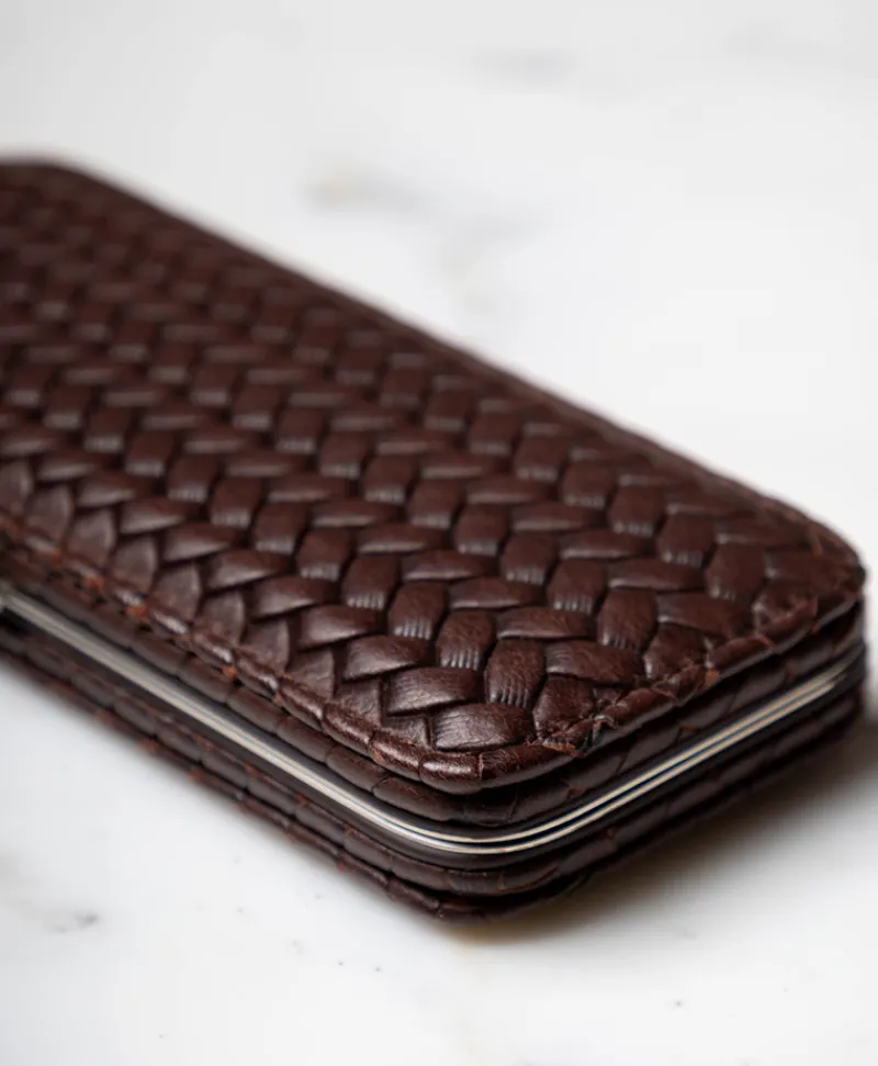 F. HAMMANN Reiseaccessoires|Maniküre Etuis|Woven Manicure Frame M – Maniküre-Etui Flechtleder