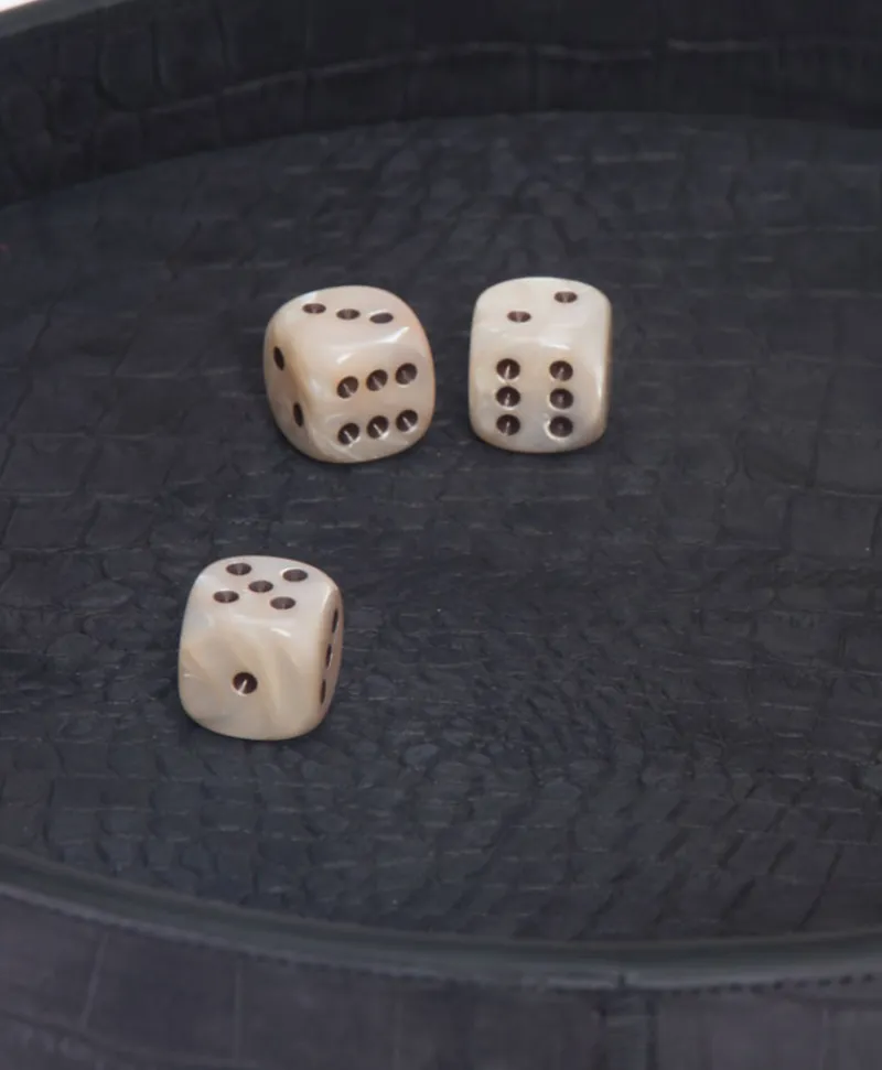 Hector Saxe Paris Spiele|World Of Games|Würfeltablett Alligator aus Leder